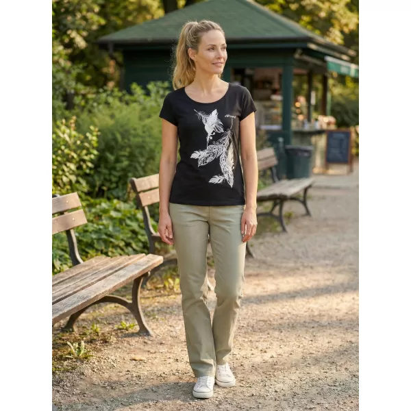  Damen-T-Shirt ALTISPORT ALW178122 SCHWARZ UND SILBER 