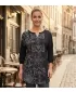 Damen-T-Shirt ALTISPORT BLANCH SCHWARZ