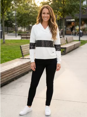 Damen-Sweatshirt KIXMI RANDY WEIß
