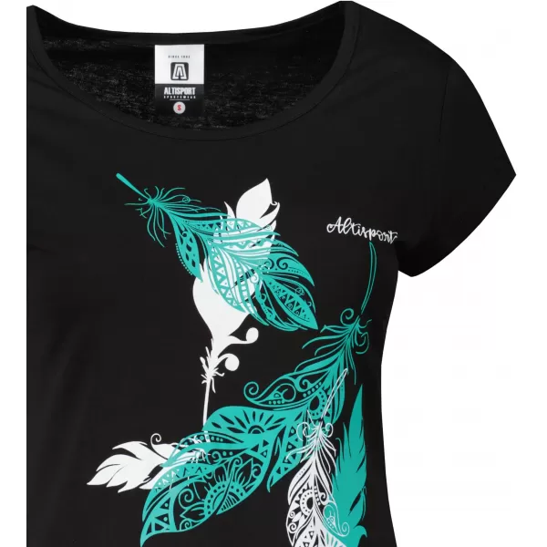  Damen-T-Shirt ALTISPORT ALW178122 SCHWARZ UND BLAU 