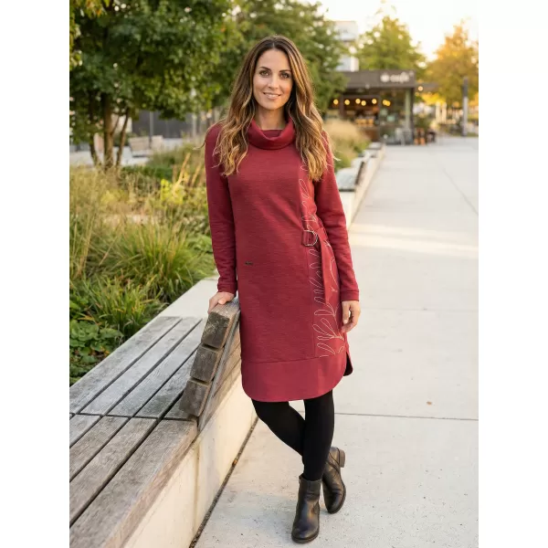  Sweatshirt-Kleid für Damen KIXMI RENIE BURGUND 