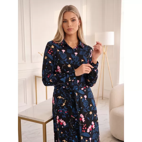  Hemdblusenkleid für Damen KIXMI ROSITA SCHWARZ 