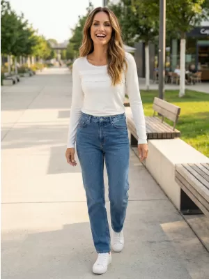Damen-T-Shirt KIXMI RACHEL WEIß