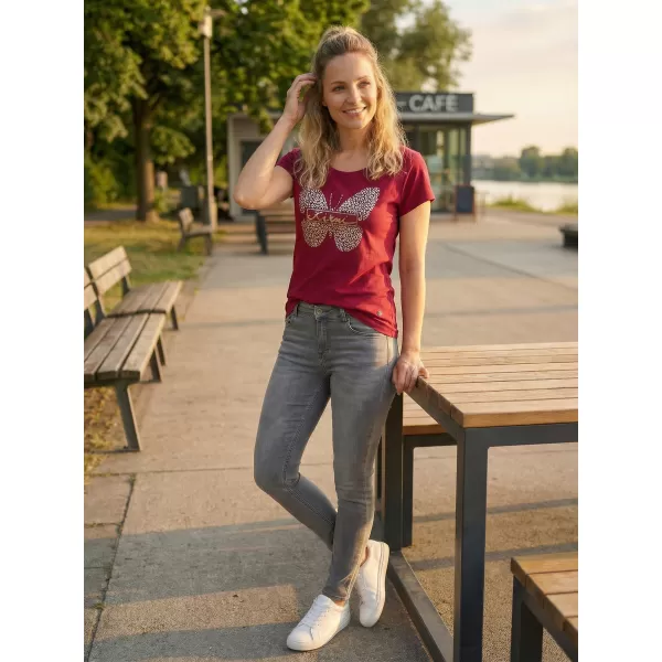  Damen-T-Shirt KIXMI ROSIE BURGUND 