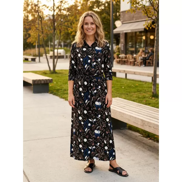  Hemdblusenkleid für Damen ALTISPORT BECCI SCHWARZ 