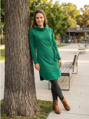 Sweatshirt-Kleid für Damen KIXMI RENIE GRÜN