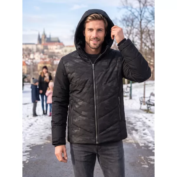  Herren-Winterjacke KIXMI RIPLEY SCHWARZ 