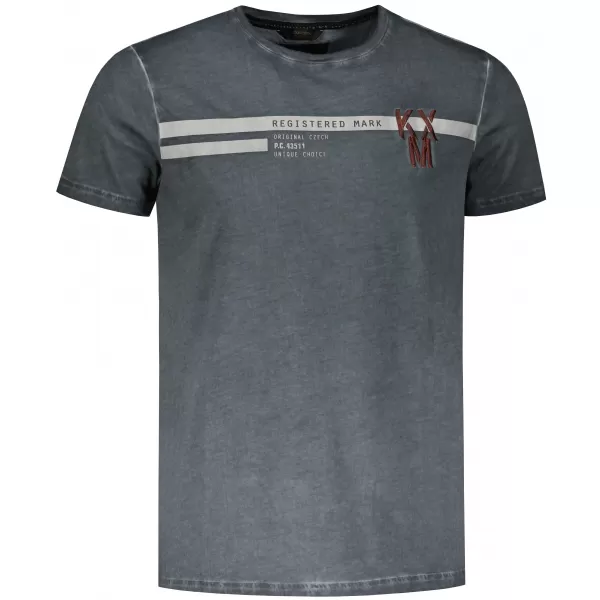  Herren-T-Shirt KIXMI RICKY DUNKELGRAU 