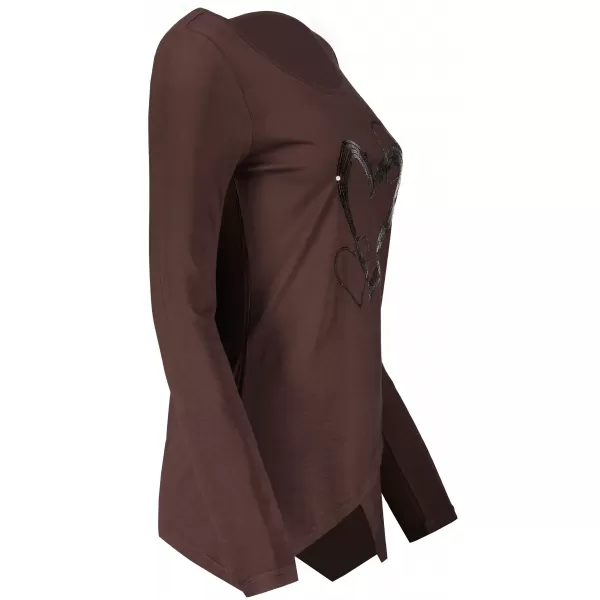 Damen-T-Shirt KIXMI RAIMY BRAUN 