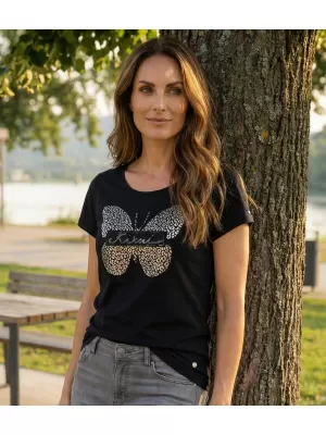 Damen-T-Shirt KIXMI ROSIE SCHWARZ