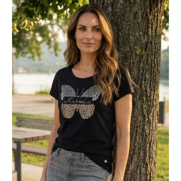  Damen-T-Shirt KIXMI ROSIE SCHWARZ 