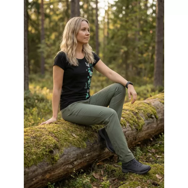  Damen-T-Shirt ALTISPORT ALW175122 SCHWARZ UND BLAU 