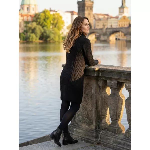  Langer Damenpullover ALTISPORT BELLA SCHWARZ 