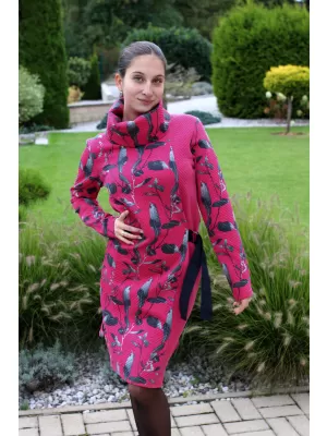 Sweatshirt-Kleid für Damen ALTISPORT BESSIE ROSA