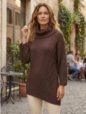 Damenpullover KIXMI ROSLIN BRAUN