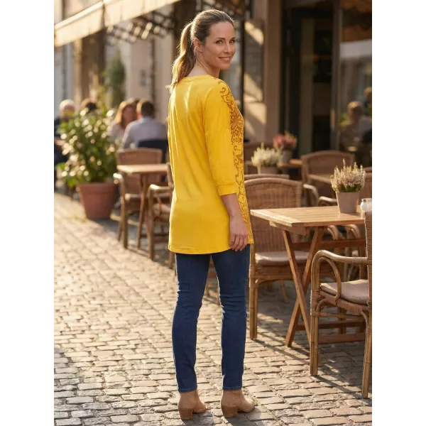  Damen-T-Shirt ALTISPORT BLANCH GELB 