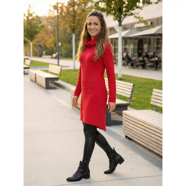  Sweatshirt-Kleid für Damen KIXMI RIVA ROT 