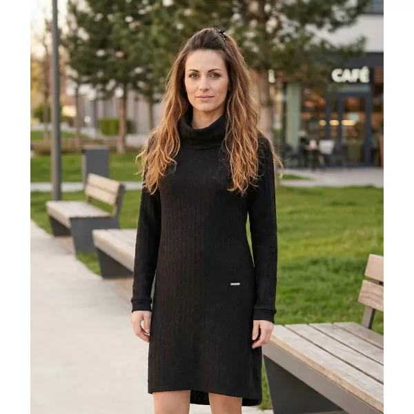  Sweatshirt-Kleid für Damen KIXMI RIVA SCHWARZ 