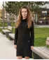 Sweatshirt-Kleid für Damen KIXMI RIVA SCHWARZ