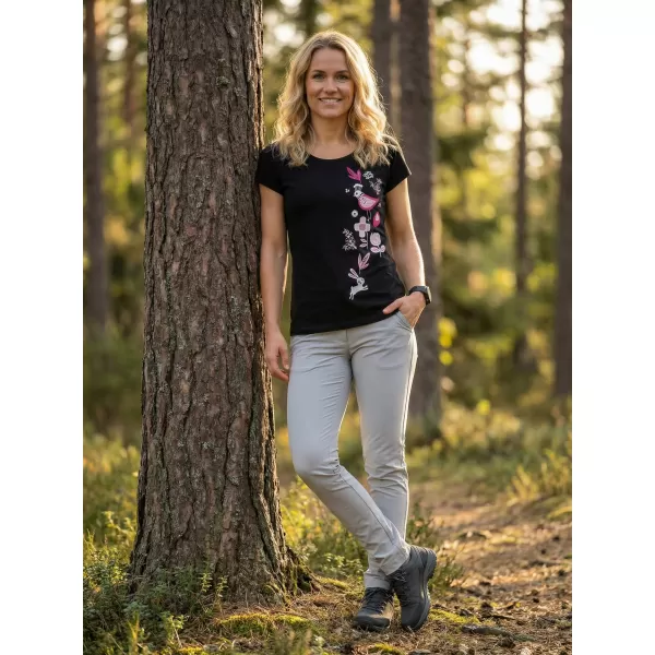  Damen-T-Shirt ALTISPORT ALW175122 SCHWARZ ROSA 
