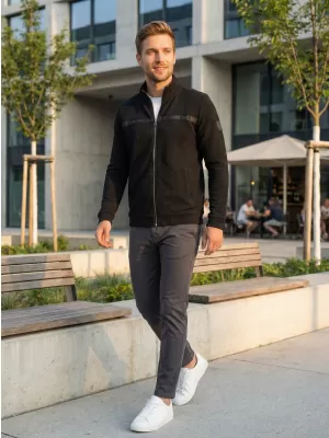 Herren-Sweatshirt KIXMI REUBEN SCHWARZ