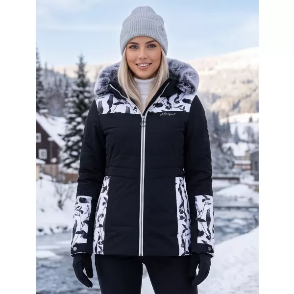  Winterjacke für Damen ALTISPORT BIANCA SCHWARZ 