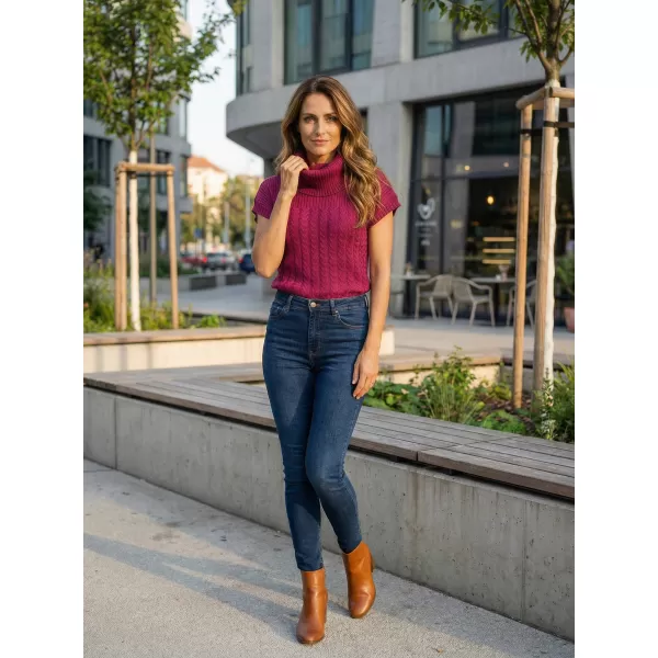  Damen-Strickweste KIXMI RAISA BURGUND 