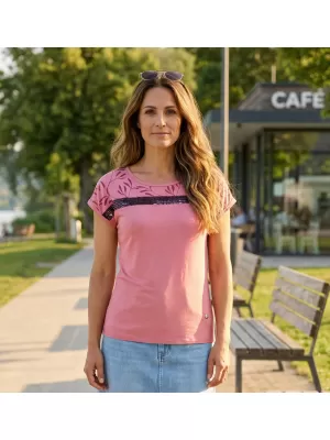 Damen-T-Shirt KIXMI ROSELLA DUNKELPINK