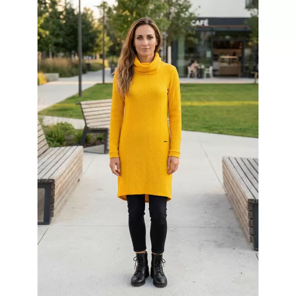  Sweatshirt-Kleid für Damen KIXMI RIVA GELB 