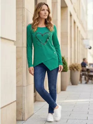 Damen-T-Shirt KIXMI RAIMY GRÜN