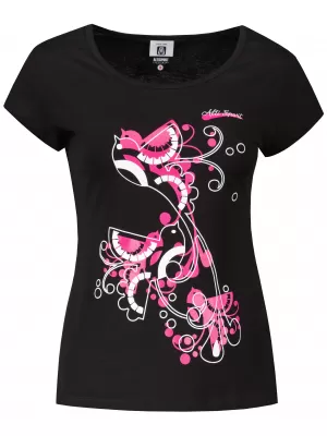 Damen-T-Shirt ALTISPORT ALW179122 SCHWARZ ROSA