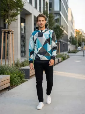 Premium-Sweatshirt für Herren ALTISPORT VOJ/ALM007MI01 BLAU GRAU