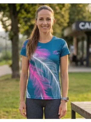 Hochwertiges Funktions-T-Shirt für Damen ALTISPORT VOJ/ALW001TR01 PETROL/ROSA