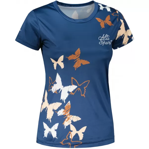  Hochwertiges Funktions-T-Shirt für Damen ALTISPORT VOJ/ALW002TR01 MARINE/BRAUN 