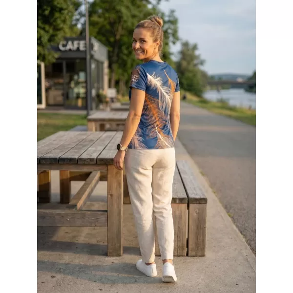 Hochwertiges Funktions-T-Shirt für Damen ALTISPORT VOJ/ALW001TR01 MARINE/BRAUN 