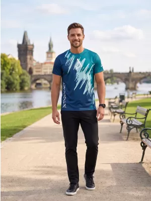 Hochwertiges Funktions-T-Shirt für Herren ALTISPORT VOJ/ALM006TR01 KEROSIN/BLAU