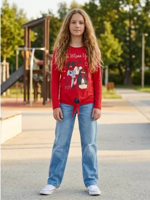 Mädchen-T-Shirt mit langen Ärmeln SAM 73 VADANIA KT 505 ROT