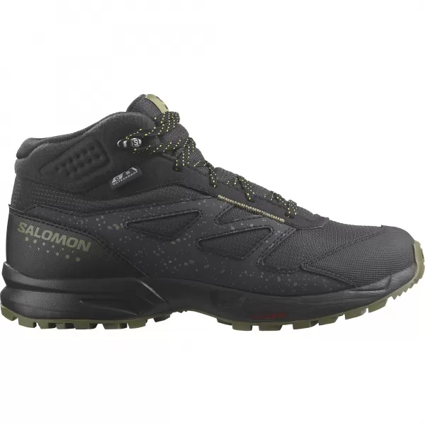  Kinderschuhe SALOMON OUTWAY MID CSWP JUNIOR L47283500 PHANTOM/SCHWARZ/SICHERHEITSGELB 