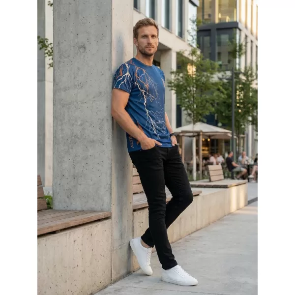  Premium-T-Shirt für Herren ALTISPORT VOJ/ALM004TR01 MARINE/BRAUN 