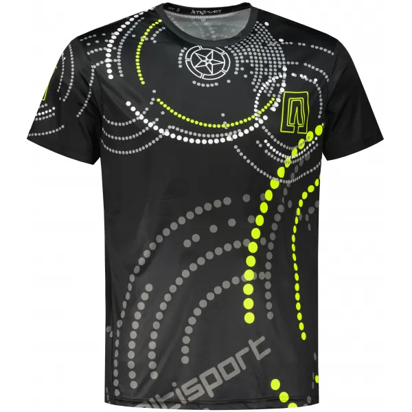  Premium-T-Shirt für Herren ALTISPORT VOJ/ALM003TR01 SCHWARZ UND GELB 