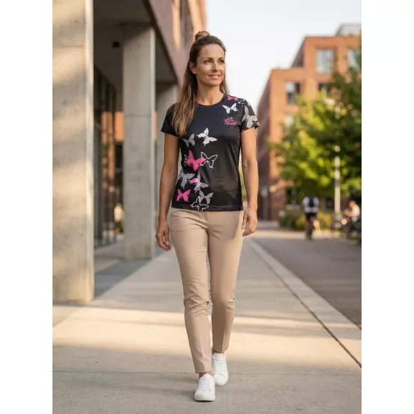  Hochwertiges Funktions-T-Shirt für Damen ALTISPORT VOJ/ALW002TR01 SCHWARZ ROSA 