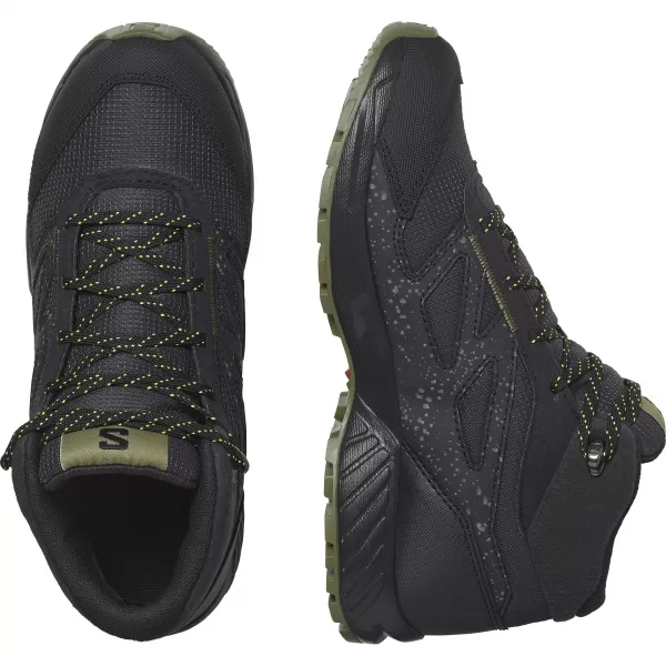  Kinderschuhe SALOMON OUTWAY MID CSWP JUNIOR L47283500 PHANTOM/SCHWARZ/SICHERHEITSGELB 