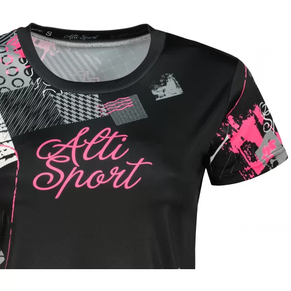  Hochwertiges Funktions-T-Shirt für Damen ALTISPORT VOJ/ALW009TR01 SCHWARZ/HELLROSA 