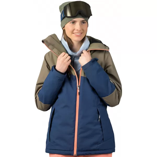  Damenjacke HANNAH MAKY COL GEBRANNTES OLIVGRÜN/STIMMUNGSINDIGO 