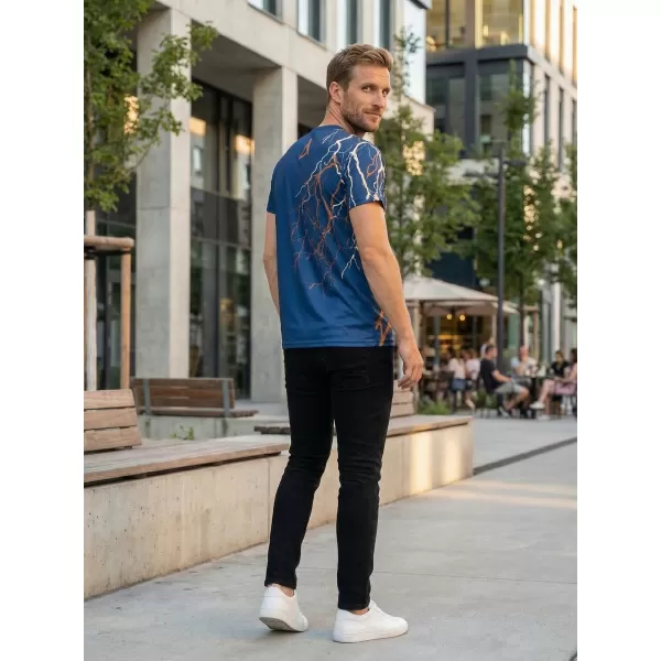  Premium-T-Shirt für Herren ALTISPORT VOJ/ALM004TR01 MARINE/BRAUN 