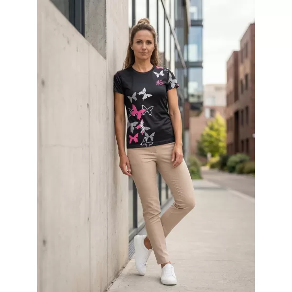  Hochwertiges Funktions-T-Shirt für Damen ALTISPORT VOJ/ALW002TR01 SCHWARZ ROSA 