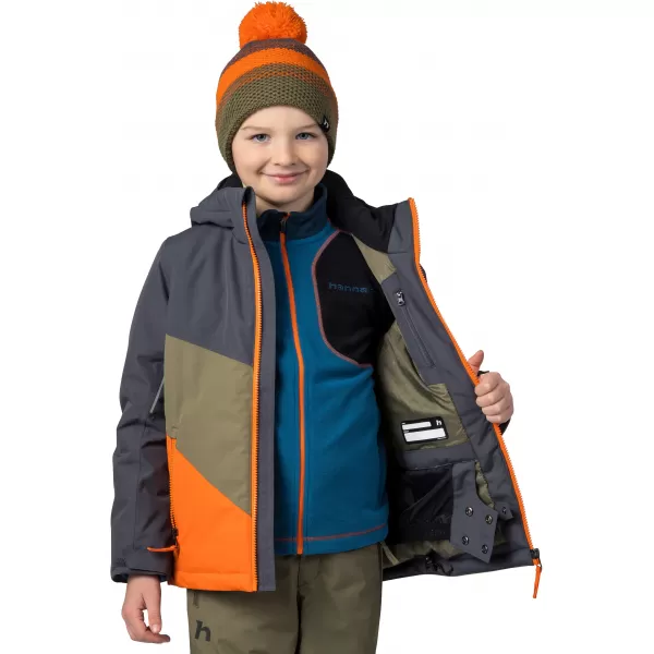  Kinderjacke HANNAH KIGALI JR ASPHALT/VERBRANNTE OLIVE 