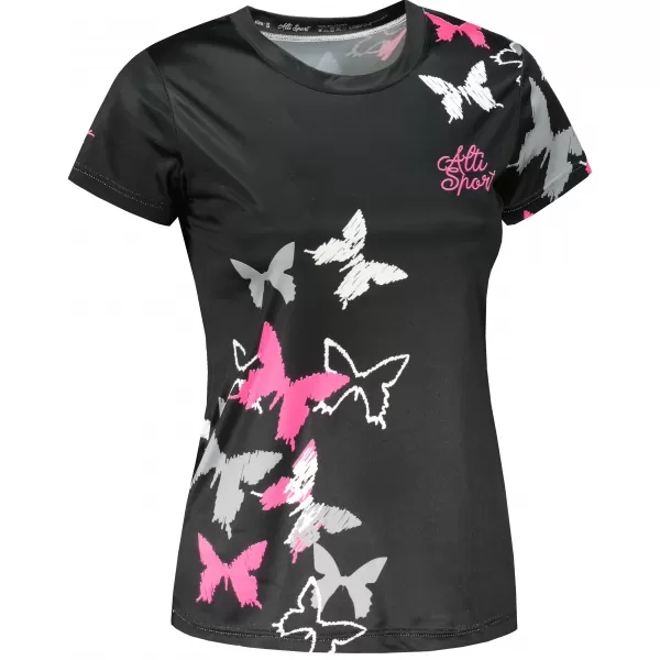  Hochwertiges Funktions-T-Shirt für Damen ALTISPORT VOJ/ALW002TR01 SCHWARZ ROSA 
