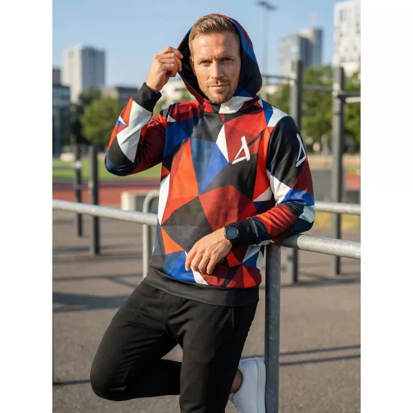  Premium-Sweatshirt für Herren ALTISPORT VOJ/ALM007MI01 MARINEBLAU/ROT 