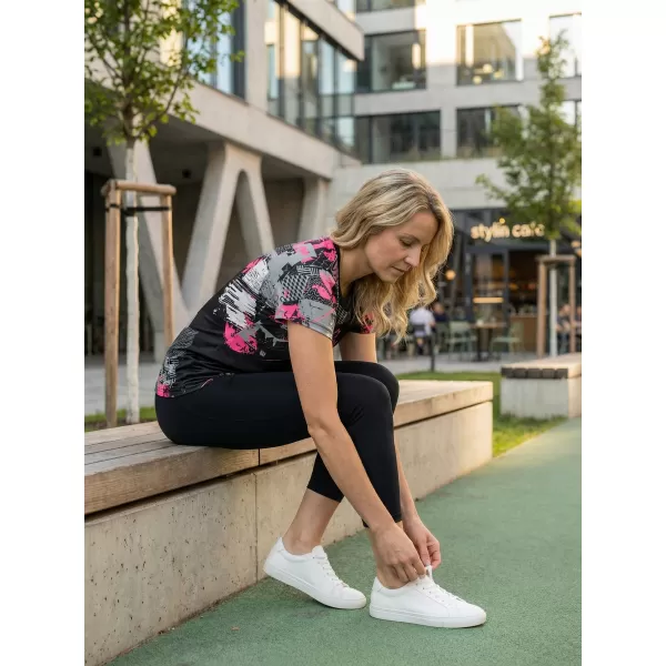  Hochwertiges Funktions-T-Shirt für Damen ALTISPORT VOJ/ALW009TR01 SCHWARZ/HELLROSA 